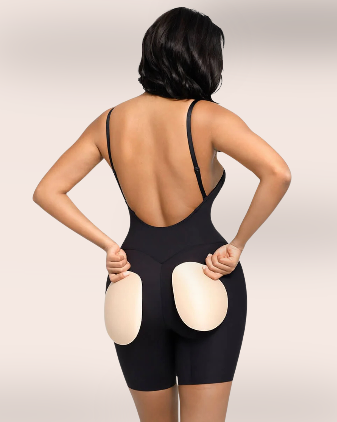 Nexa® – Bodysuit dos plongeant avec inserts fessiers amovibles SIRALUXE