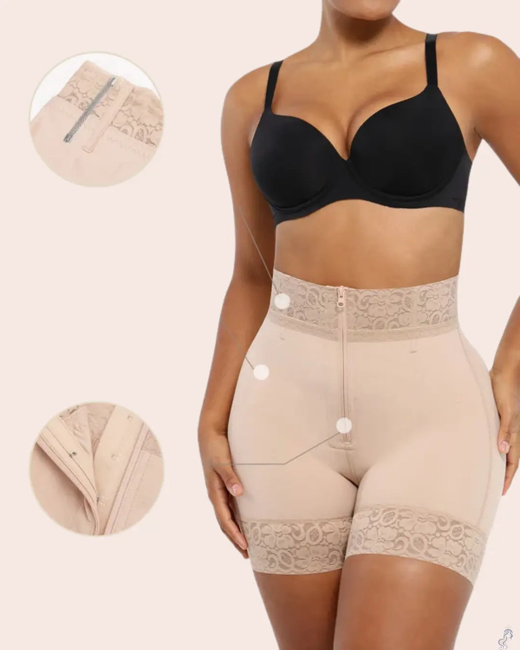 Short taille mi-haute AirSlim® avec fermeture éclair, effet sculptant et rehaussant Wiio