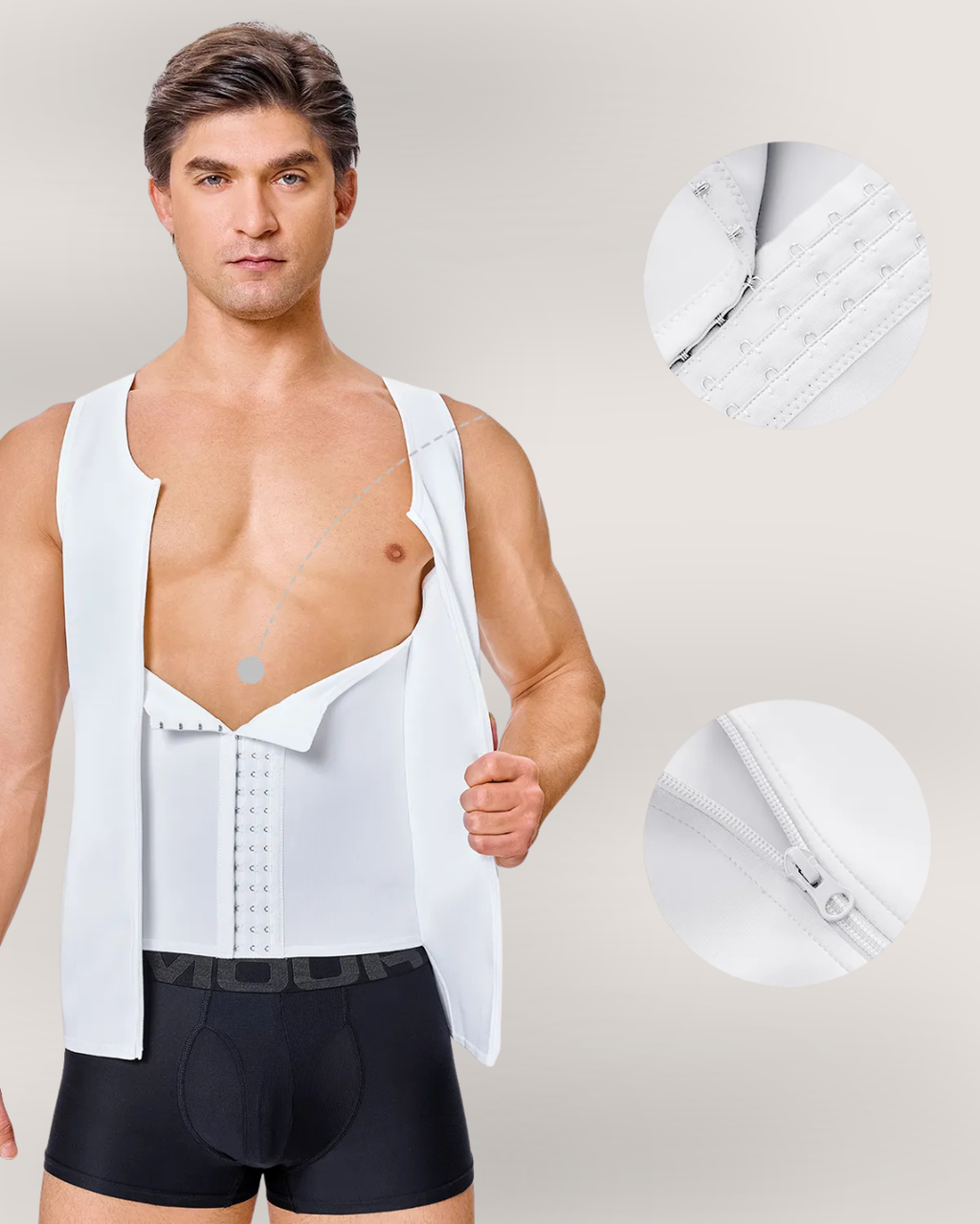 CoreFit® Gilet Sculptant Zippé Confiance Instantanée Wiio