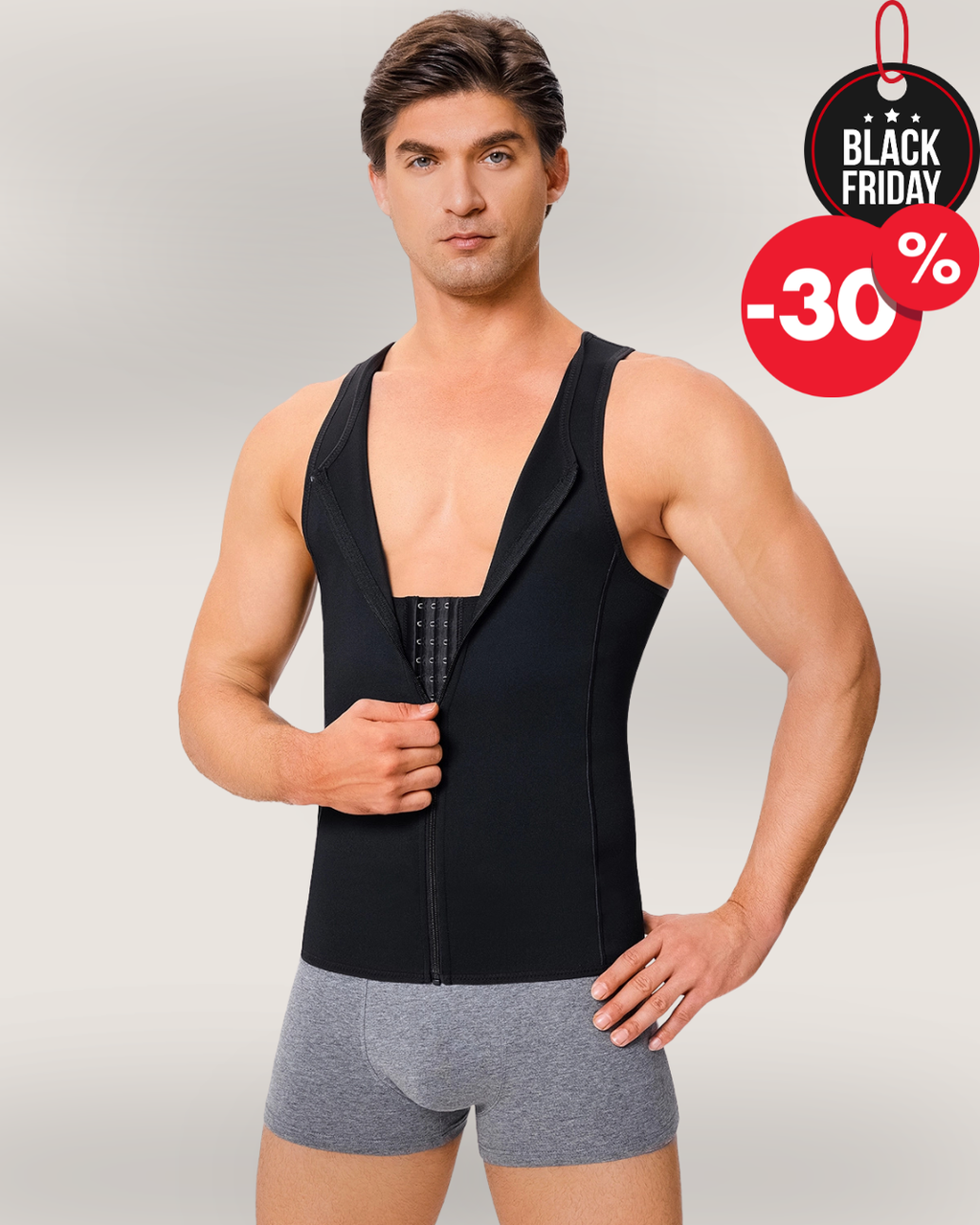 CoreFit® Gilet Sculptant Zippé Confiance Instantanée
