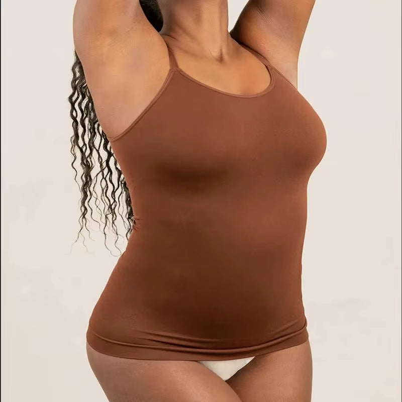 Camisole Sans Couture Unicontrol pour Femme, Haut de Compression à Encolure Dégagée avec Culotte Amincissante
