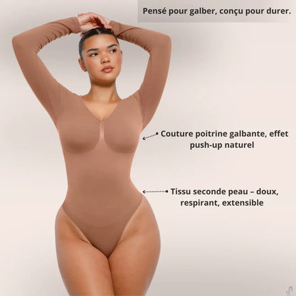Body Sculpt Élégance – Manches Longues & Maintien Parfait SIRALUXE