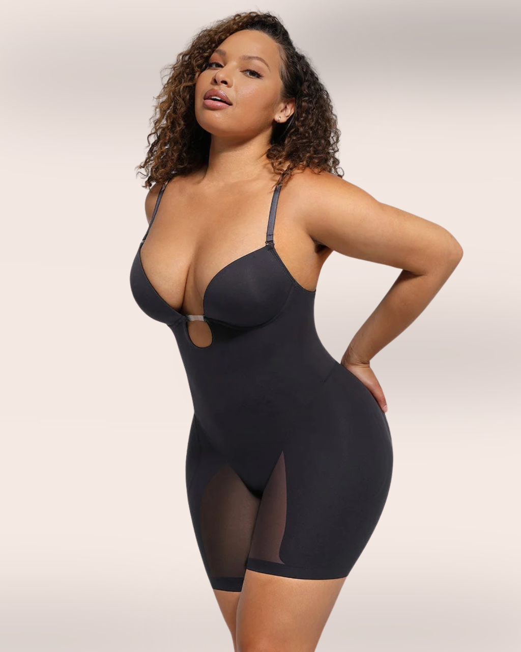 Nexa® – Bodysuit dos plongeant avec inserts fessiers amovibles SIRALUXE