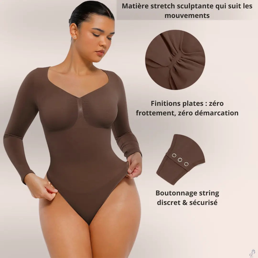 Body Sculpt Élégance – Manches Longues & Maintien Parfait SIRALUXE