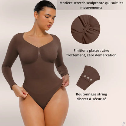 Body Sculpt Élégance – Manches Longues & Maintien Parfait SIRALUXE