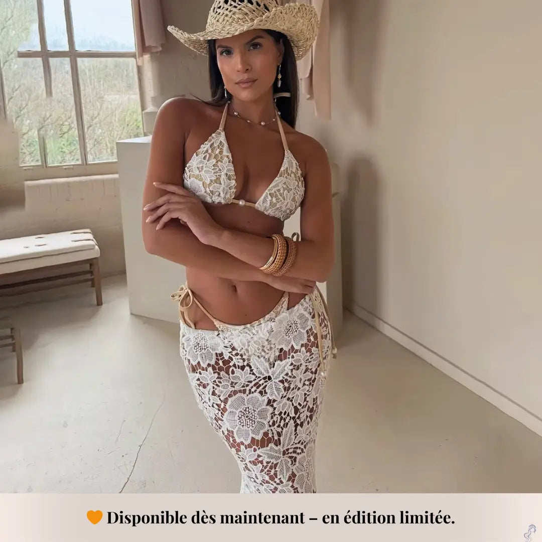 Sexy Bikini 3 Pièces en Dentelle – Élégance & Légèreté SIRALUXE