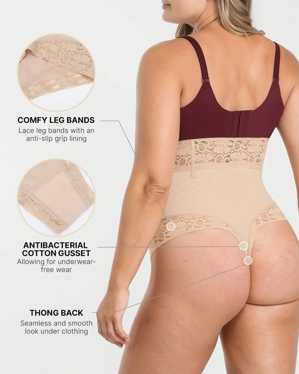 String gainant taille haute à pois AirSlim®