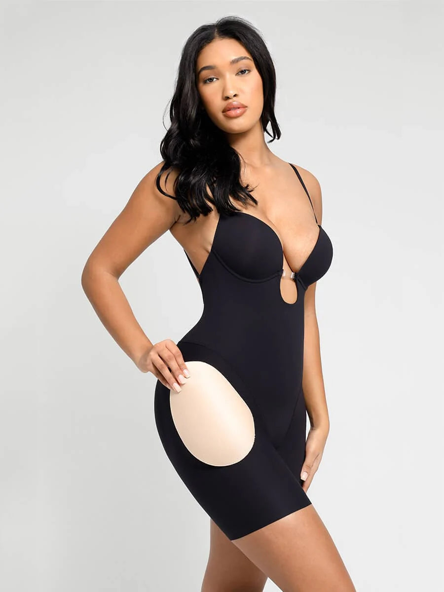 Nexa® – Bodysuit dos plongeant avec inserts fessiers amovibles