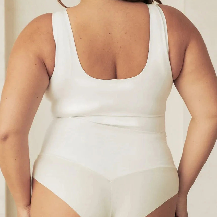 Body gainant en cuir végétalien