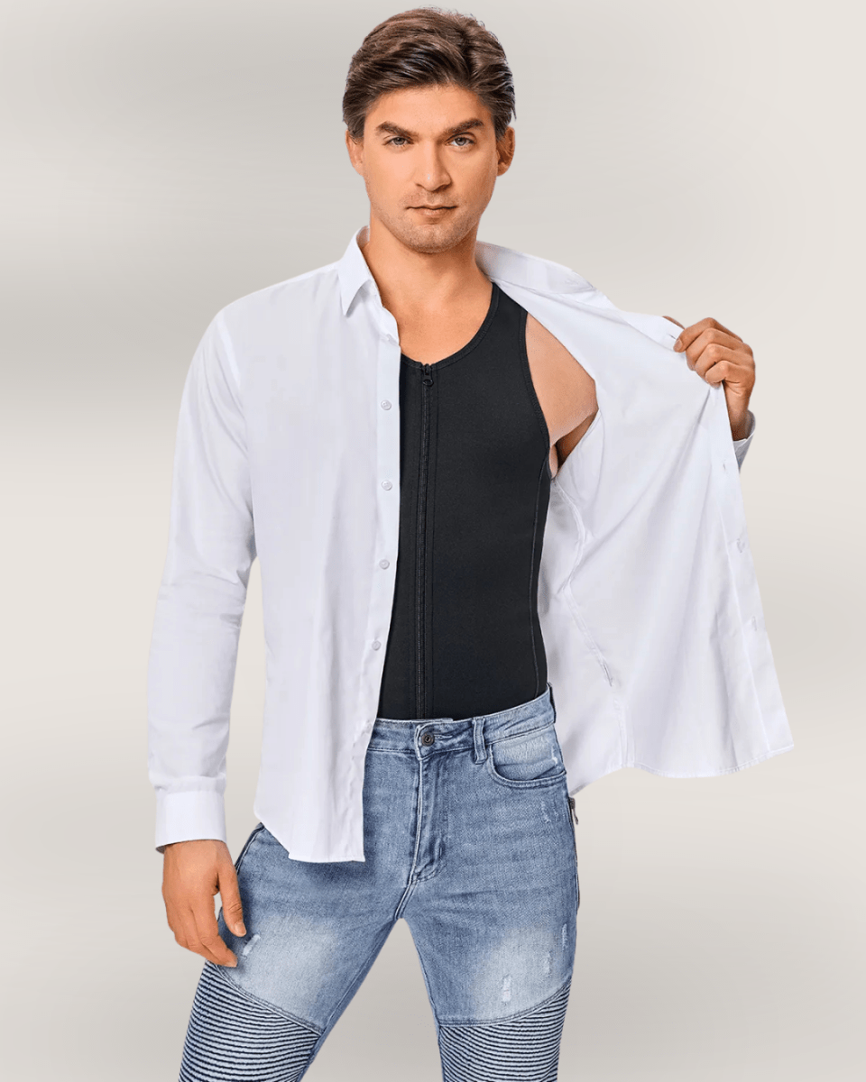 CoreFit® Gilet Sculptant Zippé Confiance Instantanée - SIRALUXE