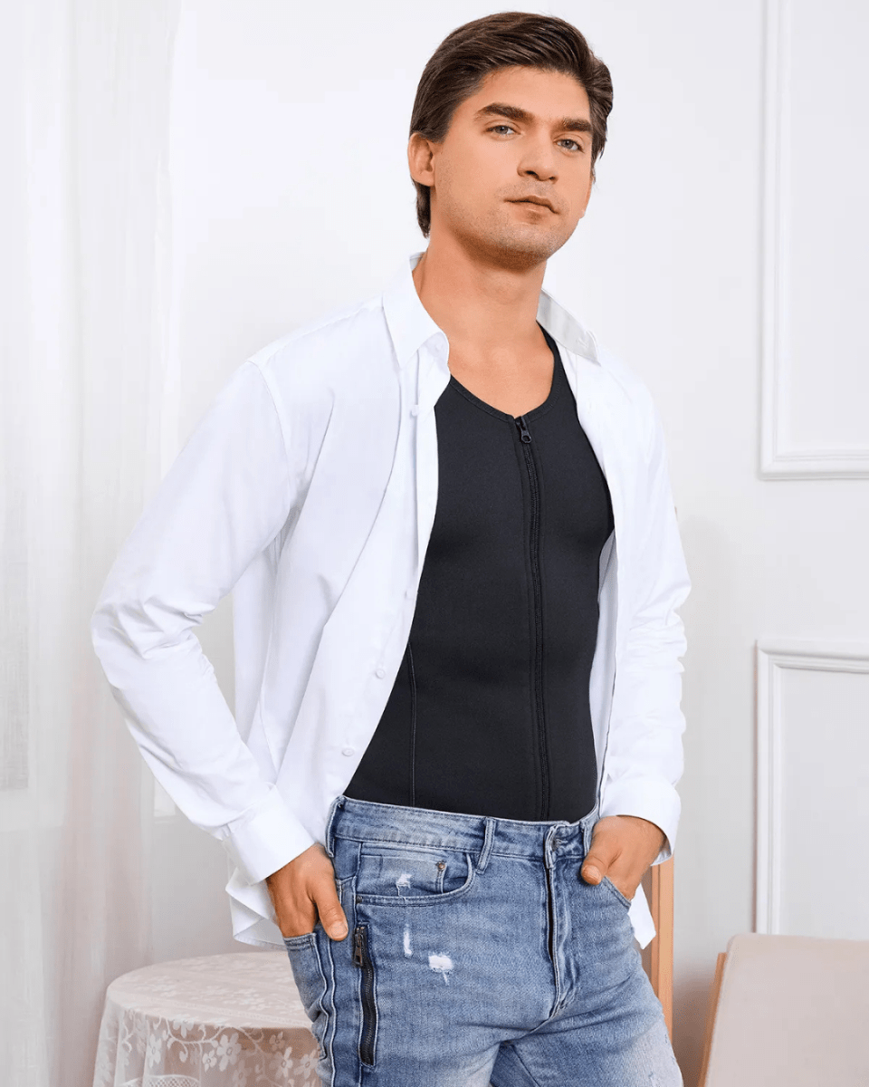 CoreFit® Gilet Sculptant Zippé Confiance Instantanée - SIRALUXE