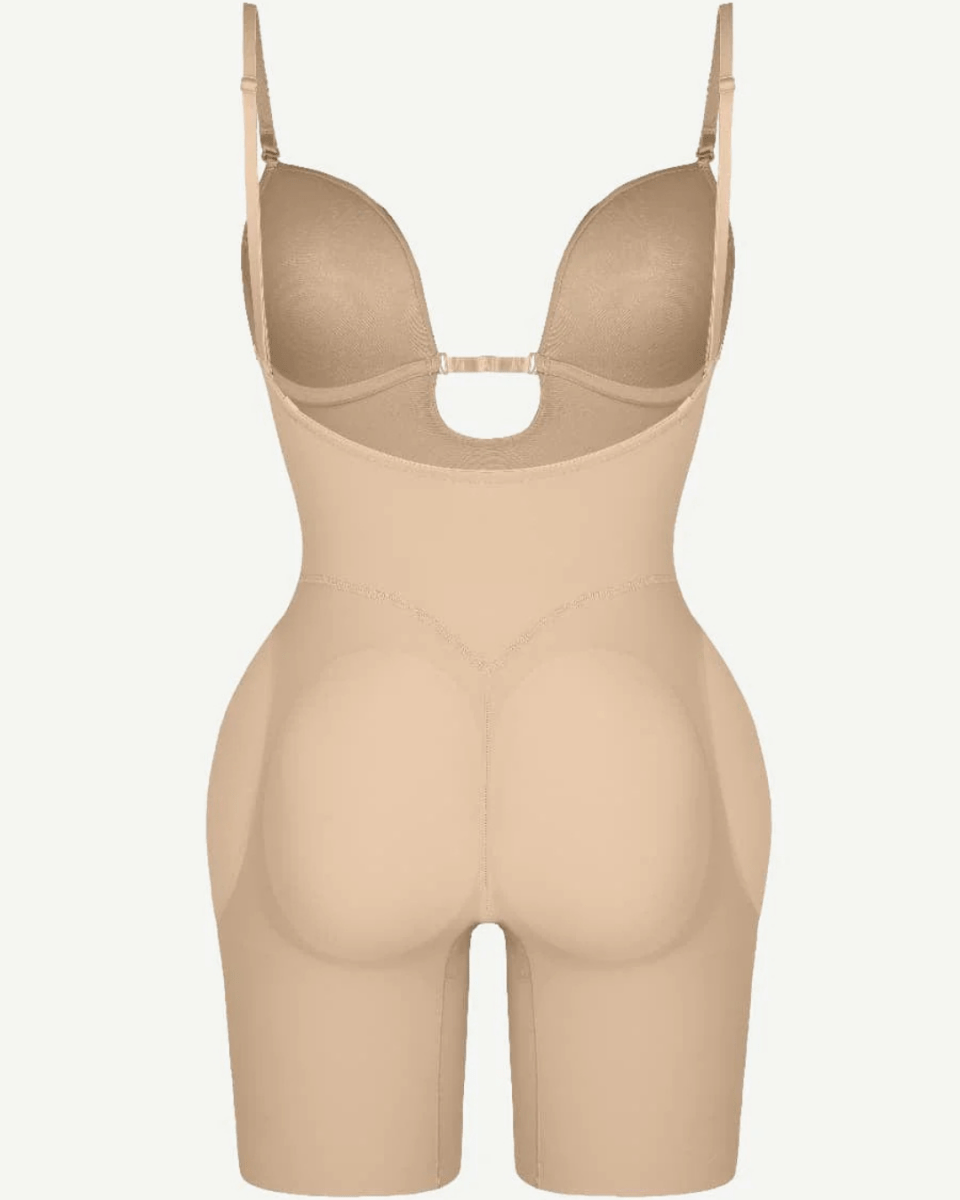 Lexa® – Bodysuit dos plongeant avec inserts fessiers amovibles - SIRALUXE