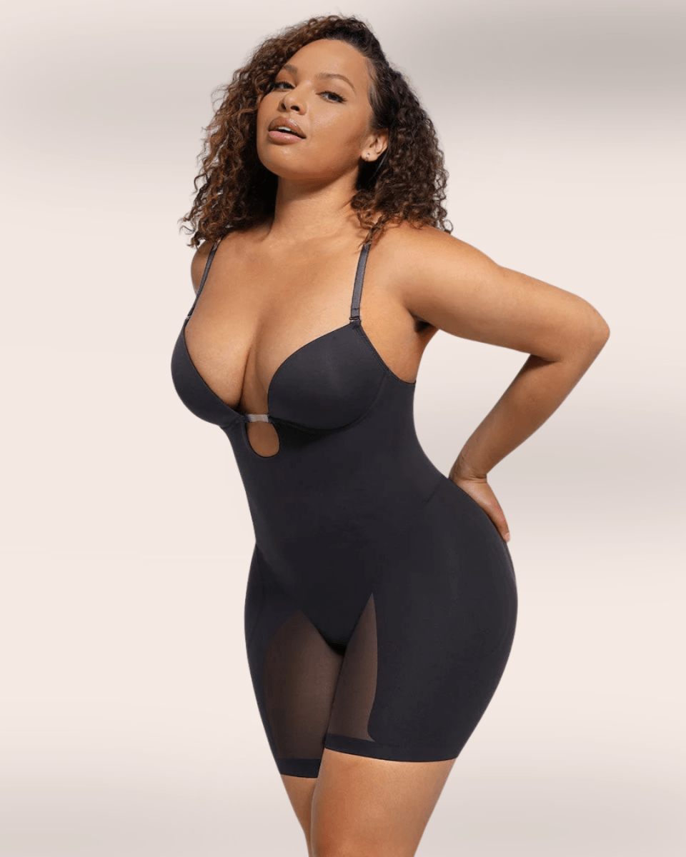Lexa® – Bodysuit dos plongeant avec inserts fessiers amovibles - SIRALUXE