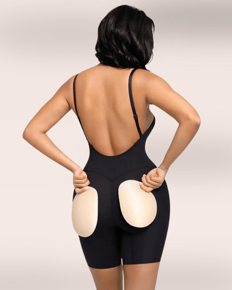 Lexa® – Bodysuit dos plongeant avec inserts fessiers amovibles - SIRALUXE