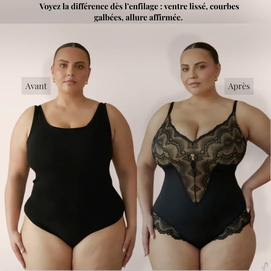 Sexy Body Sculptant Dentelle – Galbe, Séduction & Confort SIRALUXE